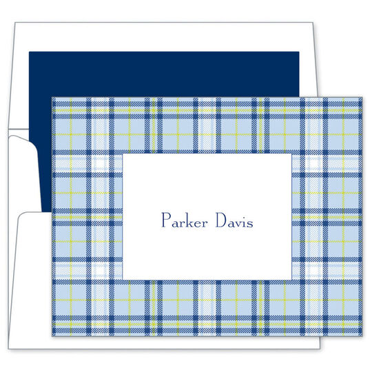Plaid Folded Note Cards